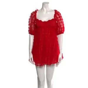 For Love And Lemons | Dresses | For Love And Lemons Hannah Mini Dress In  Red | Poshmark